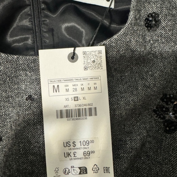 ZARA New Collection Embroidered Mini Dress - Picture 6 of 6